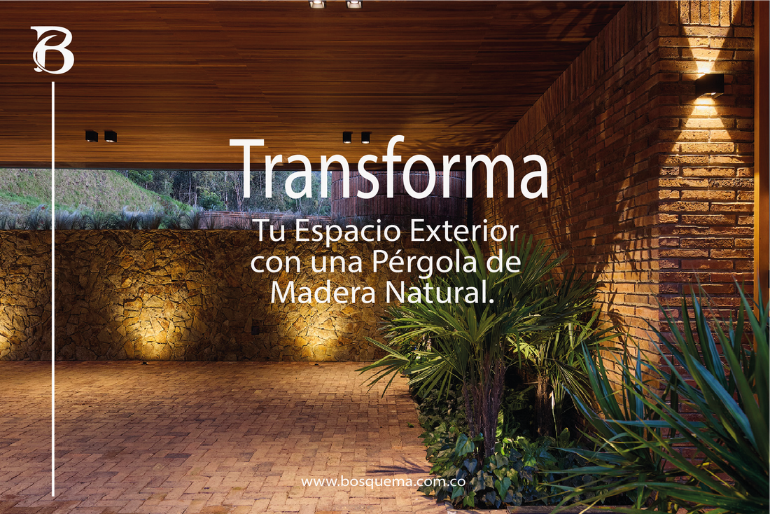 🌿Transforma tu Espacio Exterior con una Pérgola de Madera Natural